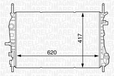 MAGNETI MARELLI 350213122300 -  Радиатор, охлаждение двигателя